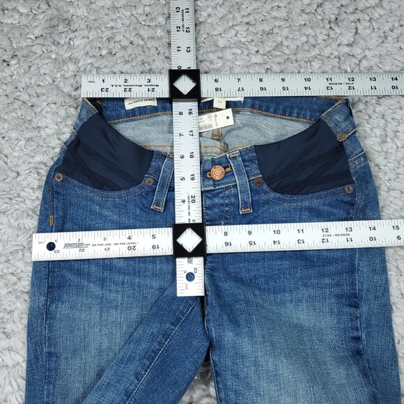 READ Madewell Maternity Side-Panel Skinny Jeans Size 24 Blue Adjustable Edition - Picture 9 of 9
